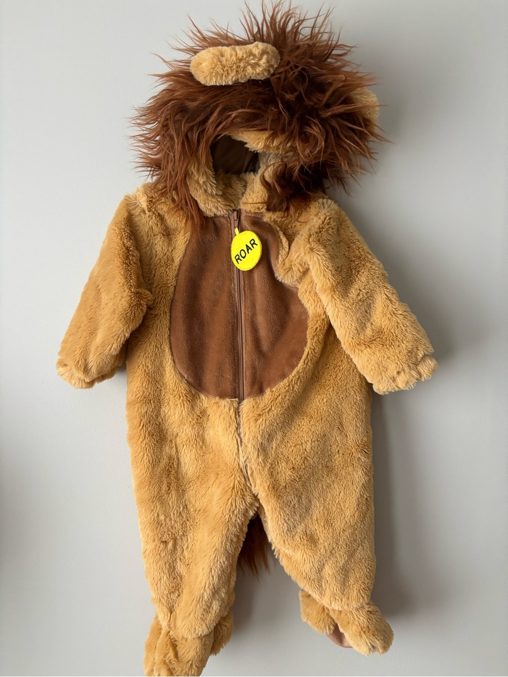 Infant Plush Lion One-Piece Halloween Costume size 3-6m